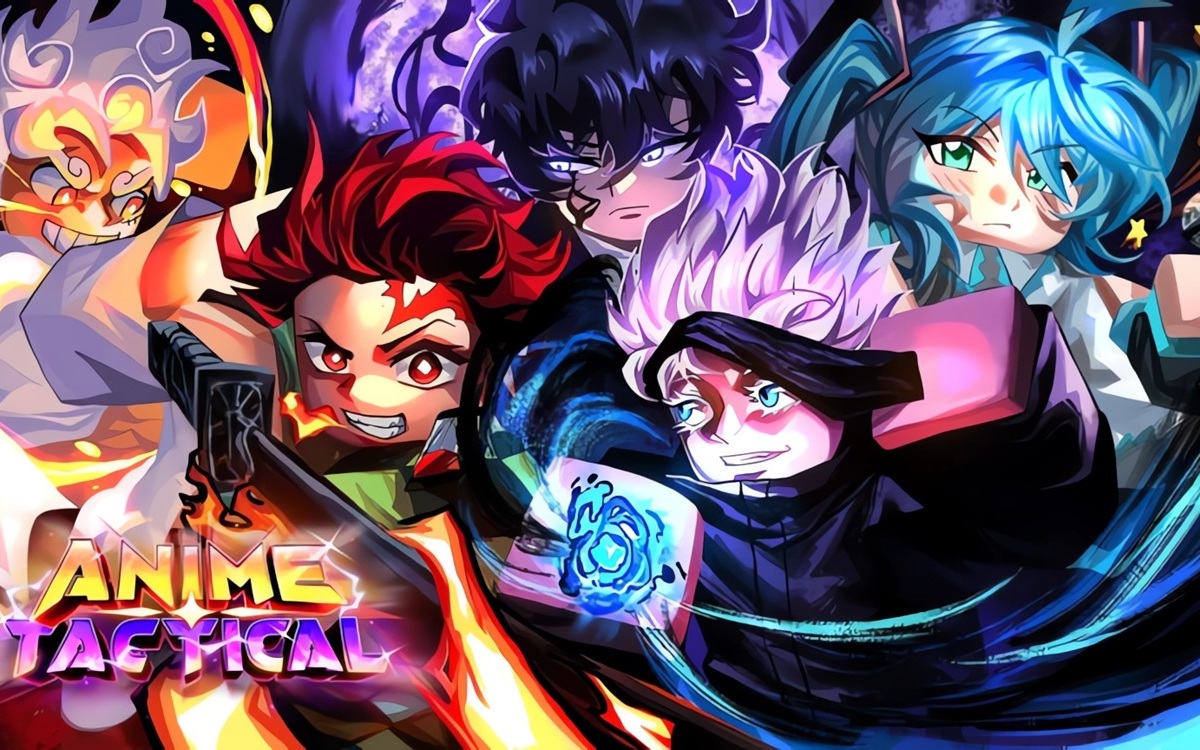 Imagem do jogo Anime Tactical Simulator no Roblox, mostrando personagens e ação.